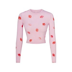 Skims cropped long sleeve lipstick